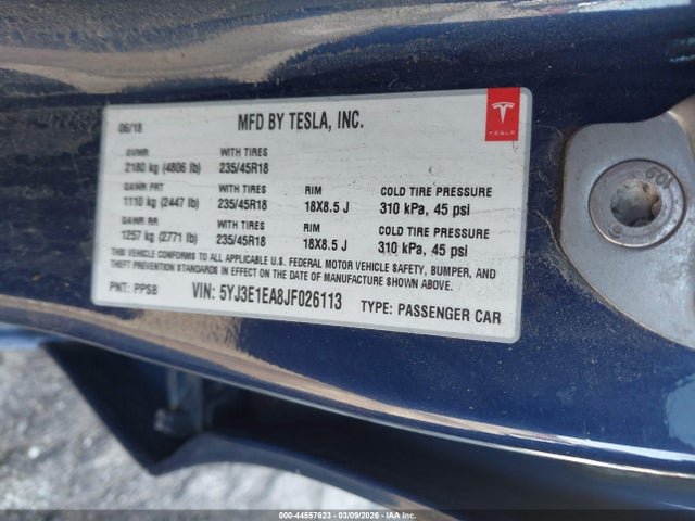 2018 TESLA MODEL 3 5YJ3E1EA8JF026113 Photo 8