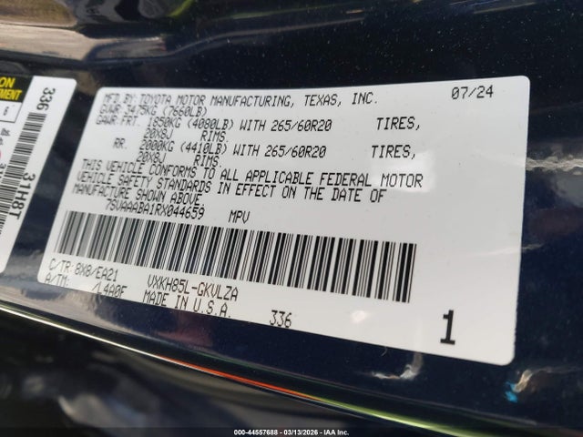 2024 TOYOTA SEQUOIA 7SVAAABA1RX044659 Photo 8
