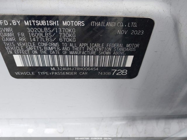 2024 MITSUBISHI MIRAGE ML32AUHJ7RH006454 Photo 8