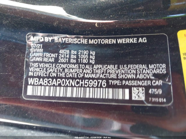 2022 BMW M440I WBA83AP0XNCH59976 Photo 8