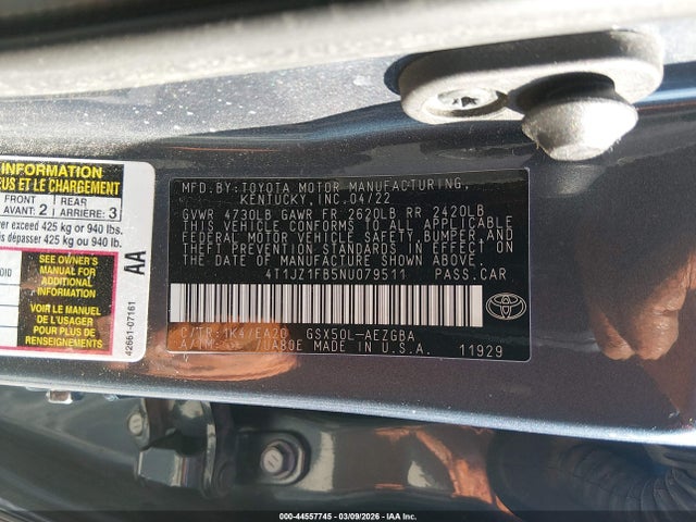 2022 TOYOTA AVALON 4T1JZ1FB5NU079511 Photo 8