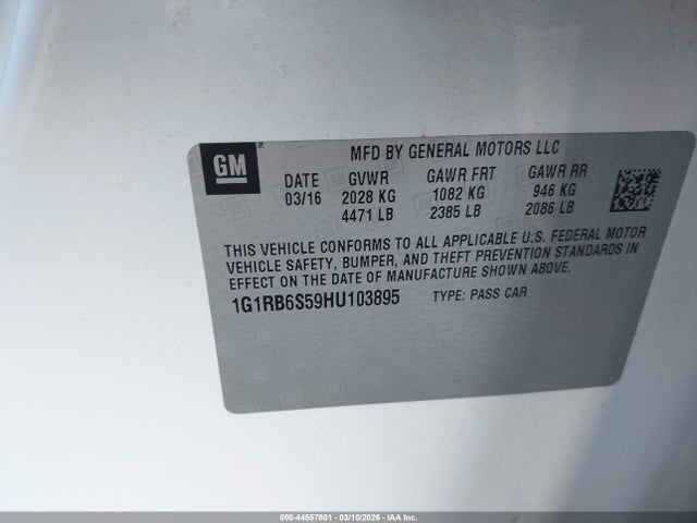 2017 CHEVROLET VOLT 1G1RB6S59HU103895 Photo 8