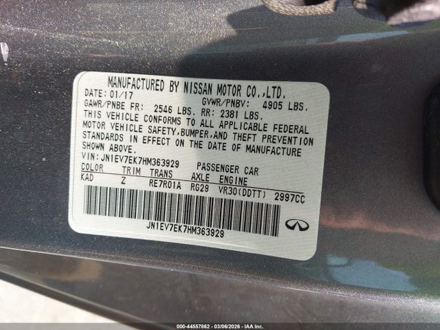2017 INFINITI Q60 JN1EV7EK7HM363929 Photo 8