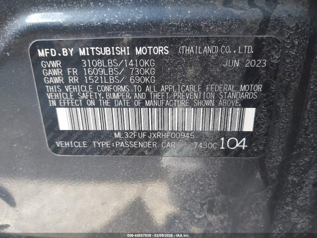 2024 MITSUBISHI MIRAGE G4 ML32FUFJXRHF00945 Photo 8