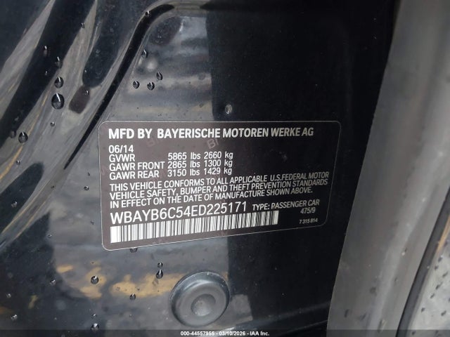 Продажа на аукционе авто 2014 Bmw 750i Xdrive, vin: WBAYB6C54ED225171, номер лота: 44557955