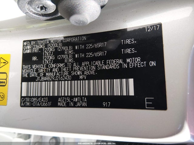 Продажа на аукционе авто 2018 Lexus Nx 300, vin: JTJBARBZ9J2162430, номер лота: 44558076