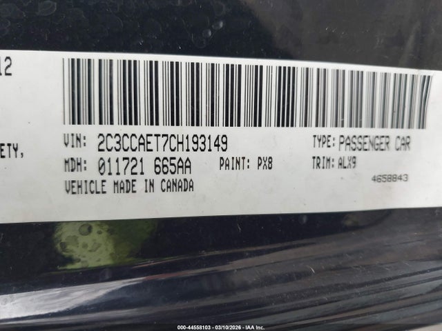 Aukcja sprzedaży 2012 Chrysler 300c, vin: 2C3CCAET7CH193149, numer aukcji: 44558103