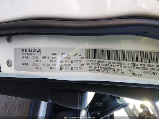 Jeep Cherokee Limited 2015 1C4PJMDS2FW674929 Image 9
