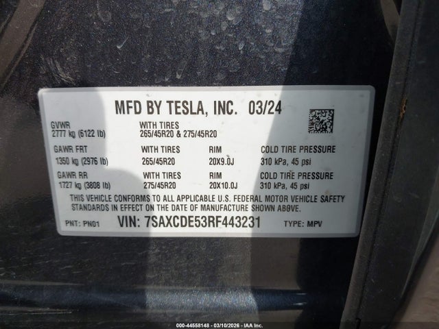 2024 TESLA MODEL X 7SAXCDE53RF443231 Photo 8