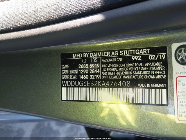 2019 MERCEDES-BENZ S 450 WDDUG6EB2KA476408 Photo 8