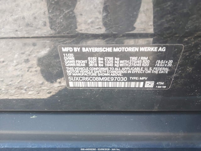 2021 BMW X5 5UXCR6C08M9E97030 Photo 8