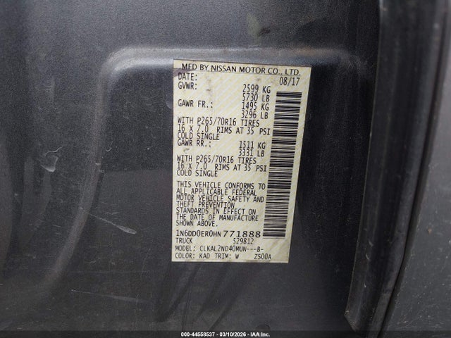 Nissan Frontier Sv 2017 1N6DD0ER0HN771888 Image 9