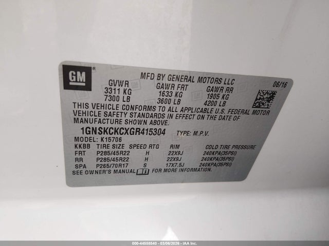 Chevrolet Tahoe Ltz 2016 1GNSKCKCXGR415304 Image 9