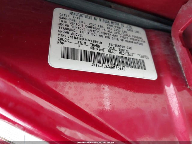 JN1BJ1CR3HW115919 Nissan Rogue Sport Sl
