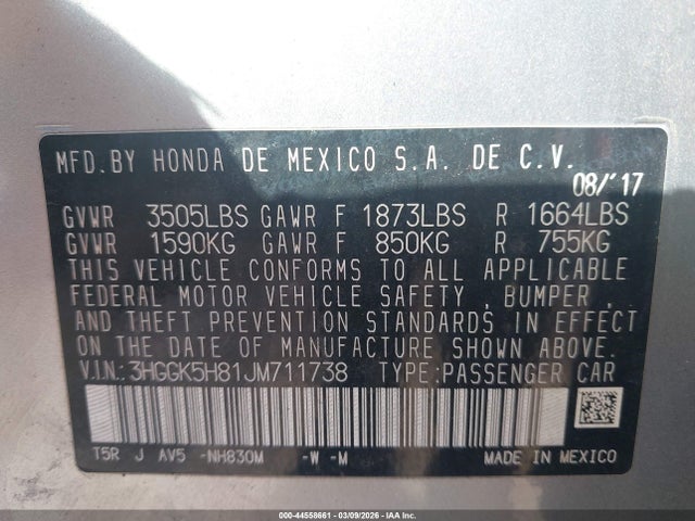 2018 HONDA FIT 3HGGK5H81JM711738 Photo 8