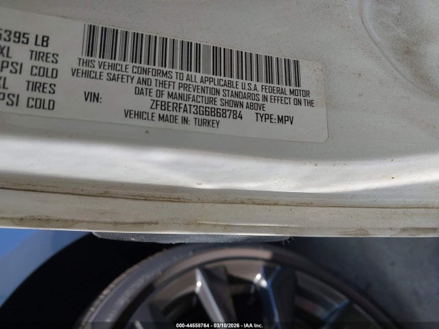 Продажа на аукционе авто 2016 Ram Promaster City Tradesman, vin: ZFBERFAT3G6B68784, номер лота: 44558764