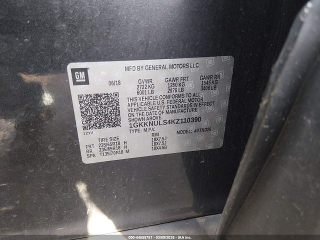 2019 GMC ACADIA 1GKKNULS4KZ110390 Photo 8
