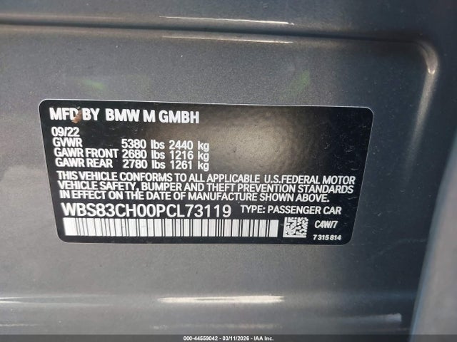 2023 BMW M5 WBS83CH00PCL73119 Photo 8