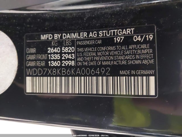 2019 MERCEDES-BENZ AMG GT 63 4-DOOR COUPE WDD7X8KB6KA006492 Photo 8