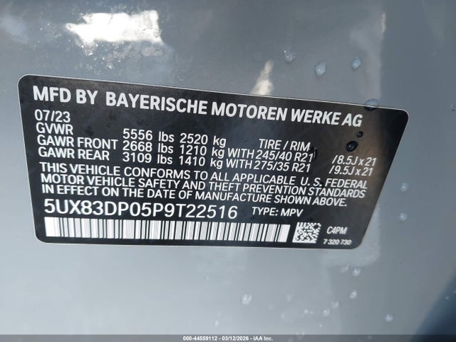 2023 BMW X3 5UX83DP05P9T22516 Photo 8