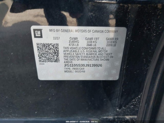 2G1105S30J9139926 Chevrolet IMPALA 1LT