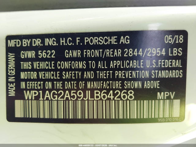 2018 PORSCHE MACAN WP1AG2A59JLB64268 Photo 8