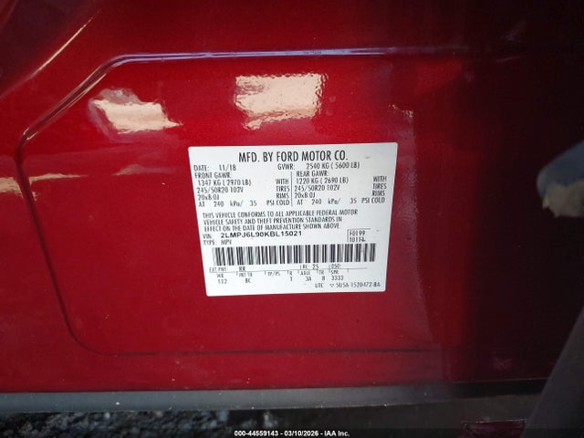 2019 LINCOLN NAUTILUS 2LMPJ6L90KBL15021 Photo 8