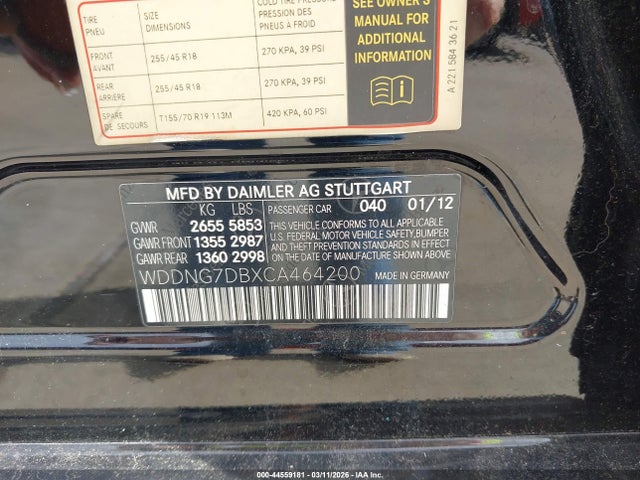 2012 MERCEDES-BENZ S 550 WDDNG7DBXCA464200 Photo 8