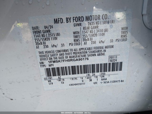 2024 FORD EXPLORER 1FMSK7FH0RGA90176 Photo 8