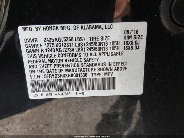 2017 ACURA MDX 5FRYD3H3XHB001336 Photo 8