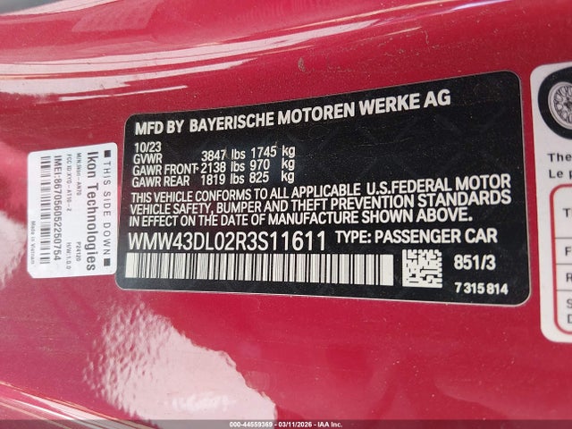 2024 MINI CONVERTIBLE WMW43DL02R3S11611 Photo 8