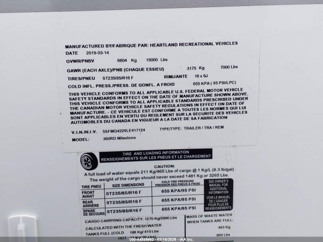 5SFMG4229LE417124 Heartland Rv Other