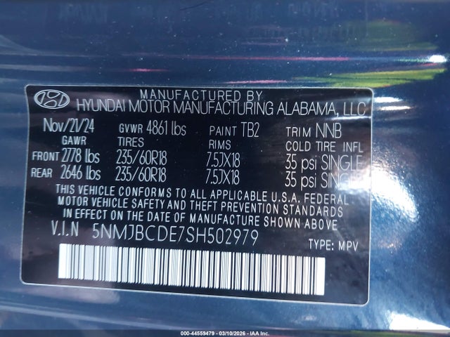 Hyundai TUCSON SEL 2025 5NMJBCDE7SH502979 Image 9