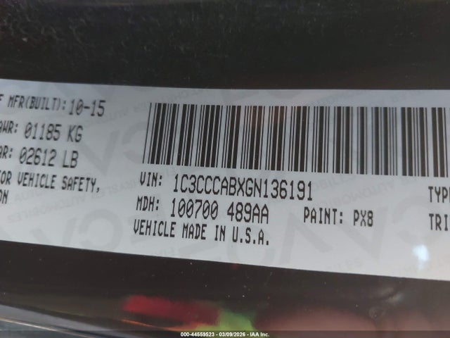 2016 CHRYSLER 200 1C3CCCABXGN136191 Photo 8