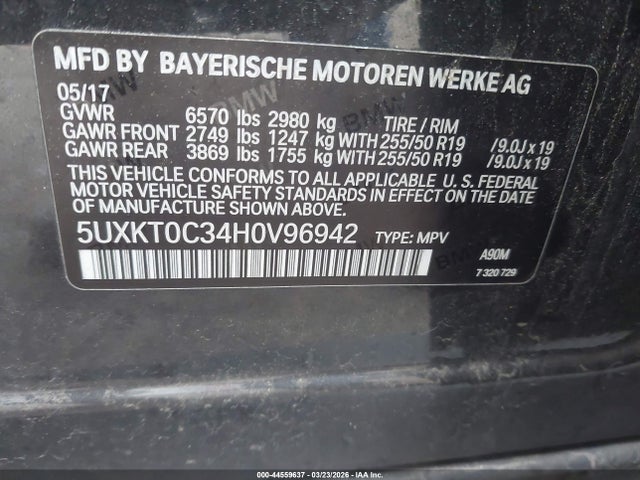 Aukcja sprzedaży 2017 Bmw X5 Edrive Xdrive40e Iperformance, vin: 5UXKT0C34H0V96942, numer aukcji: 44559637