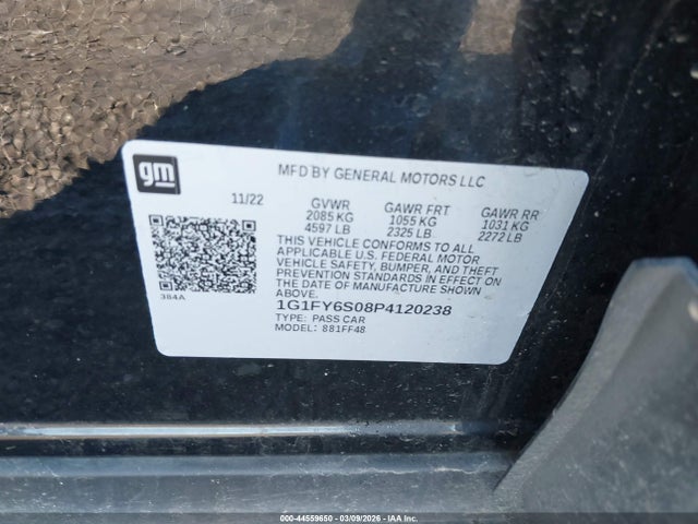 1G1FY6S08P4120238 Chevrolet Bolt Euv Fwd Lt