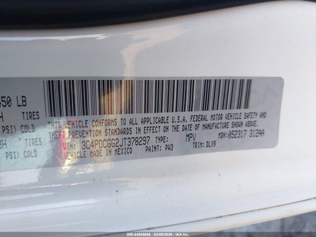 2018 DODGE JOURNEY 3C4PDCGG2JT378297 Photo 8