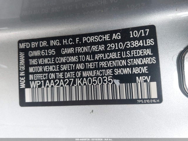 2018 PORSCHE CAYENNE WP1AA2A27JKA05035 Photo 8