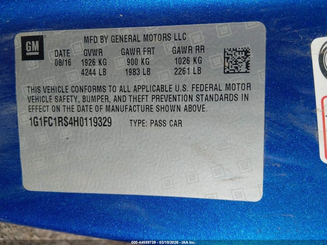 Chevrolet Camaro 2lt 2017 1G1FC1RS4H0119329 Image 9