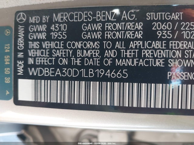 1990 MERCEDES-BENZ 300 WDBEA30D1LB194665 Photo 8
