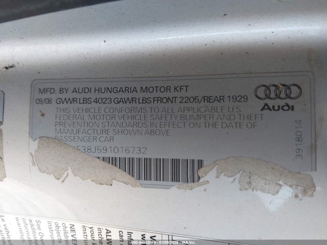 2009 AUDI TT TRUKF38J591016732 Photo 8