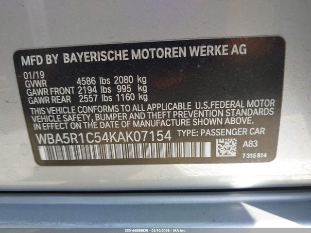 2019 BMW 330I WBA5R1C54KAK07154 Photo 8