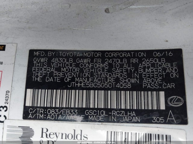 2016 LEXUS RC 350 JTHHE5BC5G5014058 Photo 8