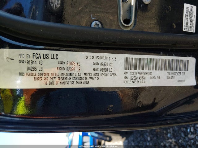 44559962 :رقم المزاد ، 1C3CDFAA0GD630264 vin ، 2016 Dodge Dart Se مزاد بيع