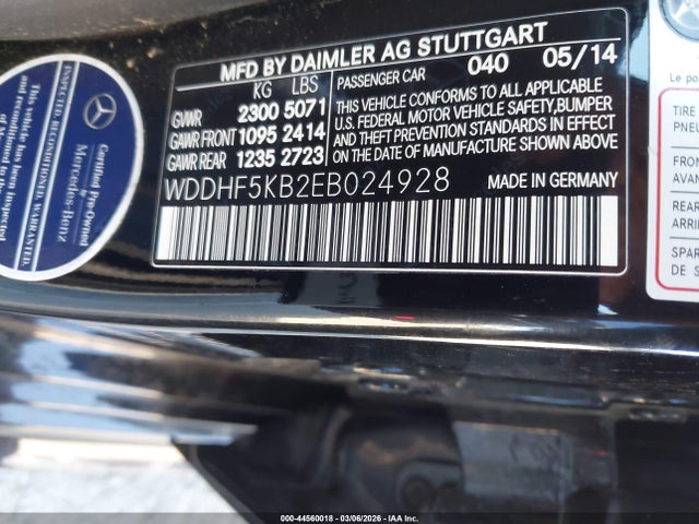 Mercedes-Benz E 350 2014 WDDHF5KB2EB024928 Image 9