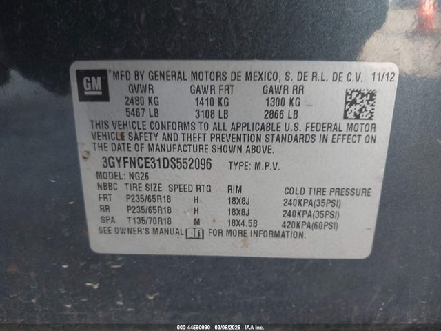 2013 CADILLAC SRX 3GYFNCE31DS552096 Photo 8