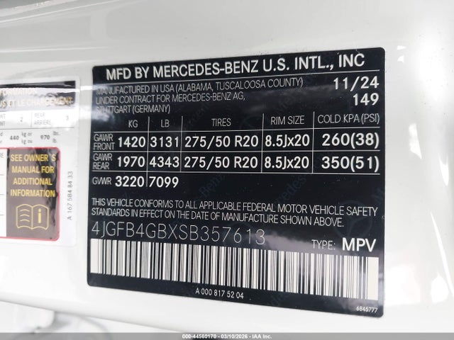 4JGFB4GBXSB357613 Mercedes-Benz Gle 450e 4matic