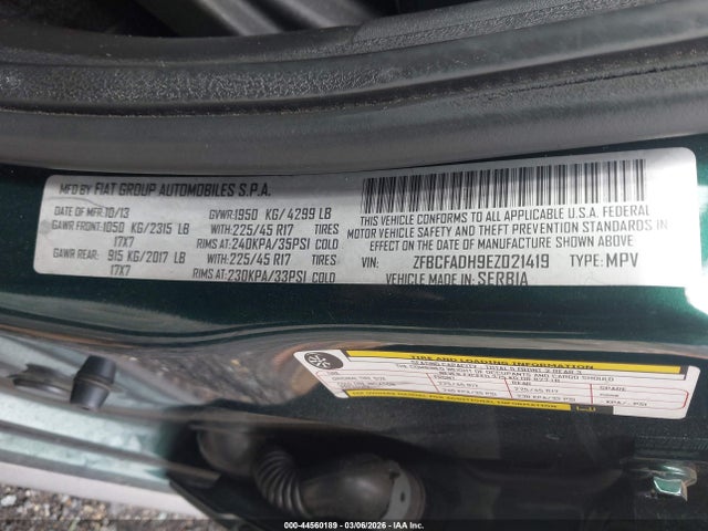 2014 FIAT 500L ZFBCFADH9EZ021419 Photo 8