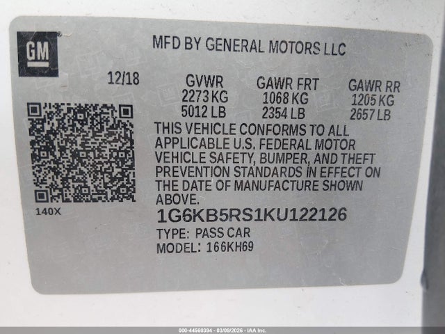 2019 CADILLAC CT6 1G6KB5RS1KU122126 Photo 8