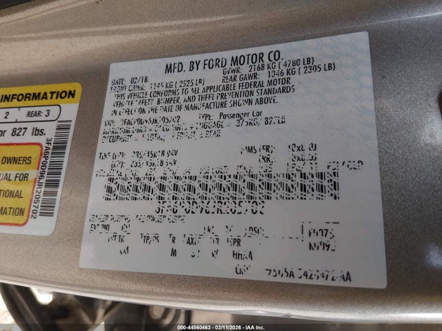 Ford Fusion Titanium 2018 3FA6P0D96JR205702 Image 9